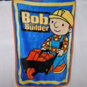 Bob the Builder Vintage Plush Fleece Throw Crib Blanket Kids Toddler 30" x 44"